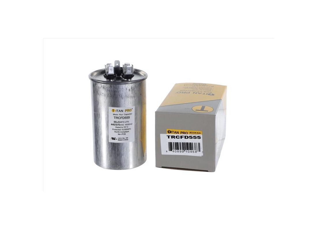 Packard TRCFD555 Round Run Capacitor 55+5 MFD 440 V