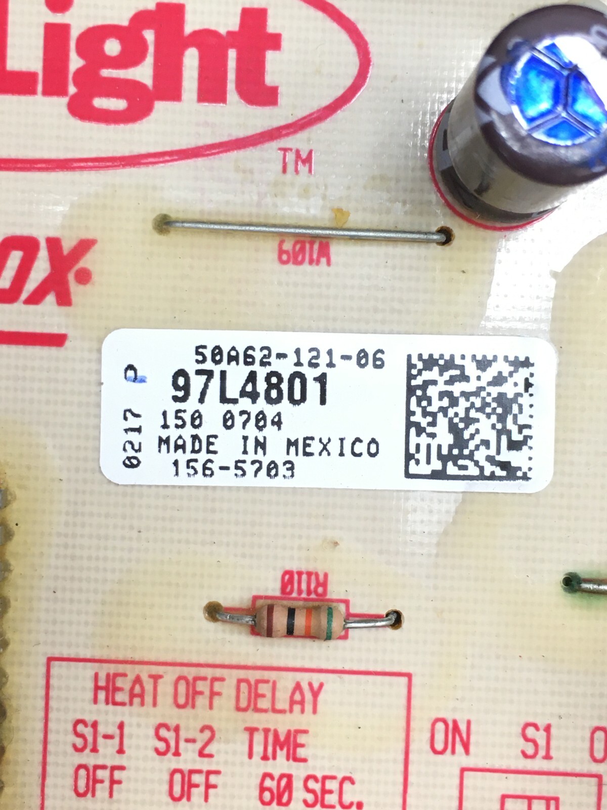 Lennox SureLight Control Board 97L4801 White Rodgers 50A62-121 used #D171*