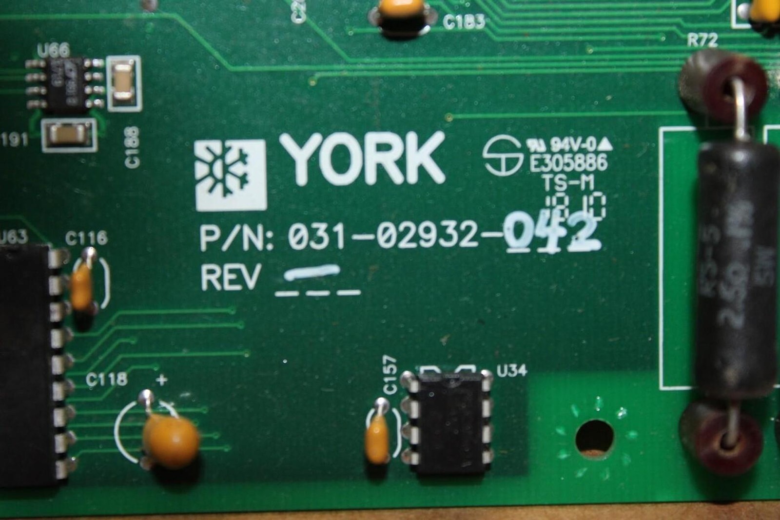 YORK CHILLER CONTROL CIRCUIT BOARD 031-02932-042 *WARRANTY*