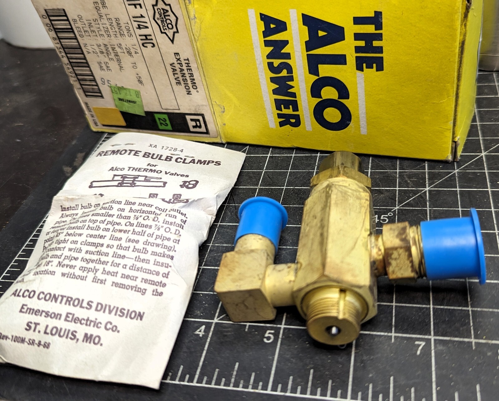 Alco / Emerson HF 1/4 HC Thermo Expansion Valve ¼ Ton 3/8 SAE ½ SAE [A6F1] #12