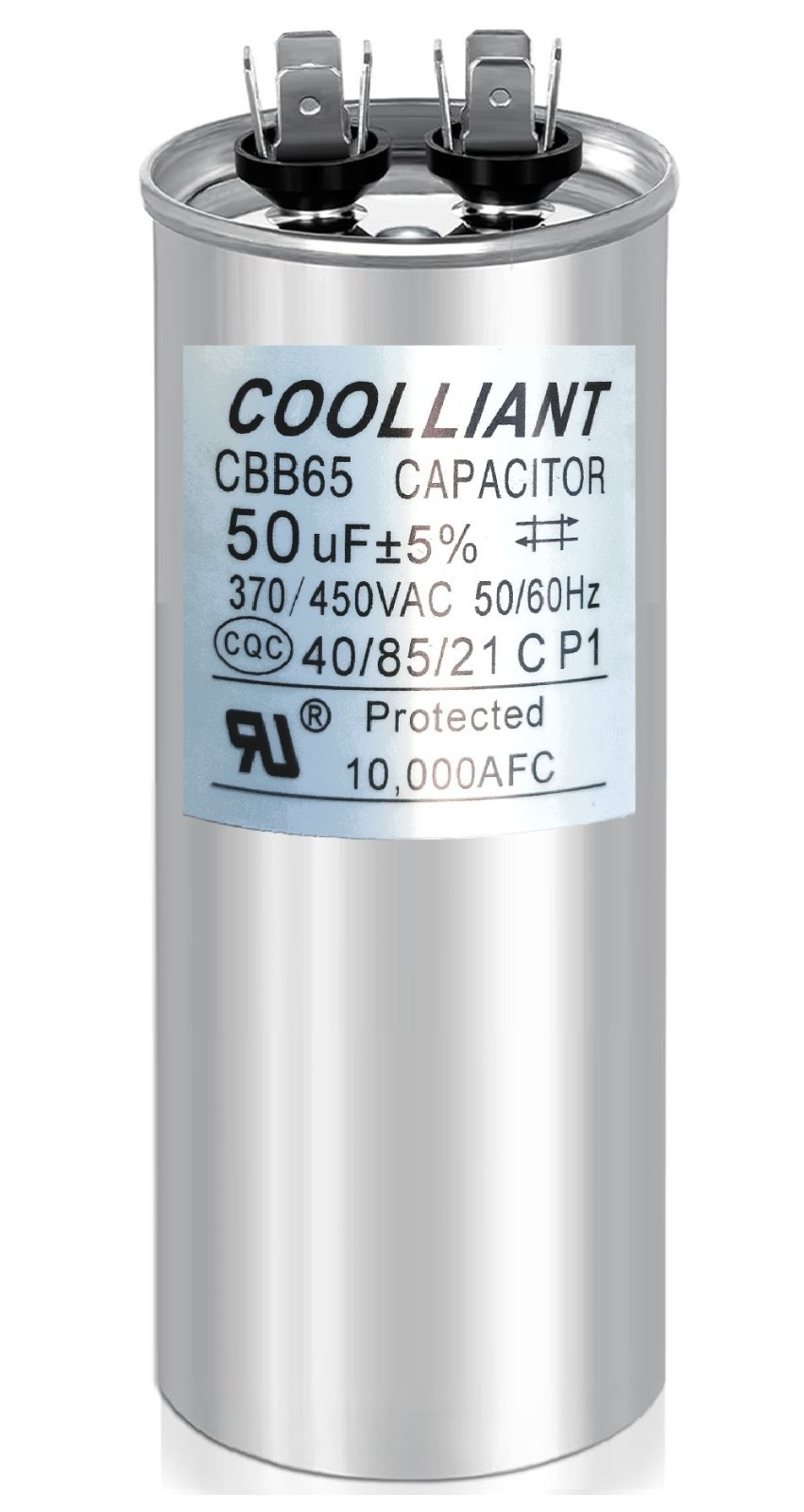 Round HVAC 50 uF/MFD Motor Run/Start Capacitor for AC Compressor and Condenser