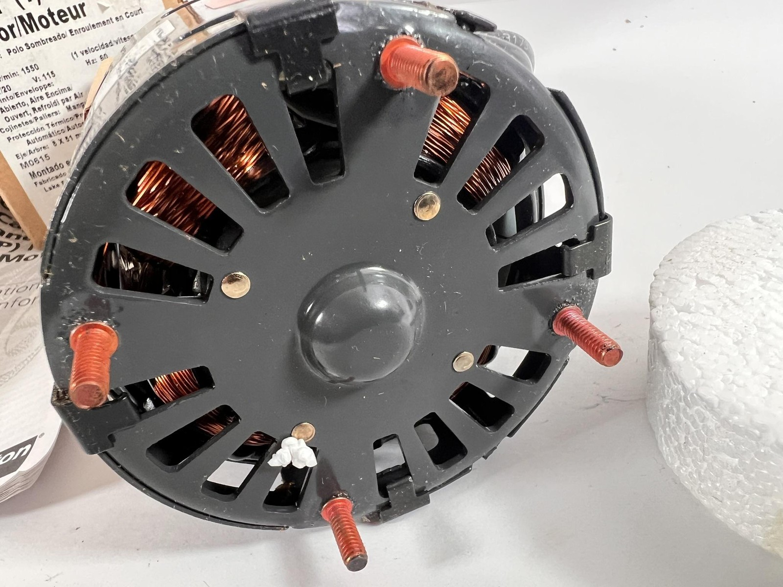 Dayton 3M547E Shaded Pole Blower Motor 1/20 HP 1550 RPM 115V 1PH Sleeve Bearing