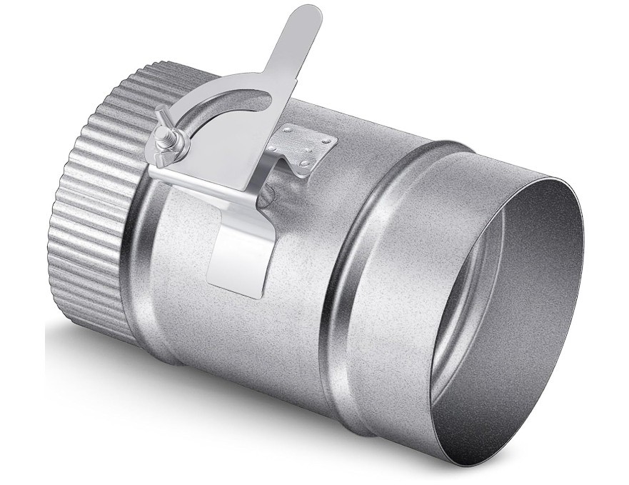 4 Inch Backdraft Damper Manual Volume Control with Galvanized Sleeve for HVAC