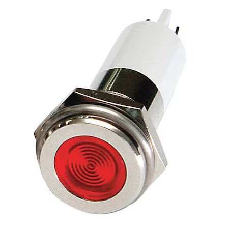 Flat Indicator Light, Red, 120Vac, 24M137