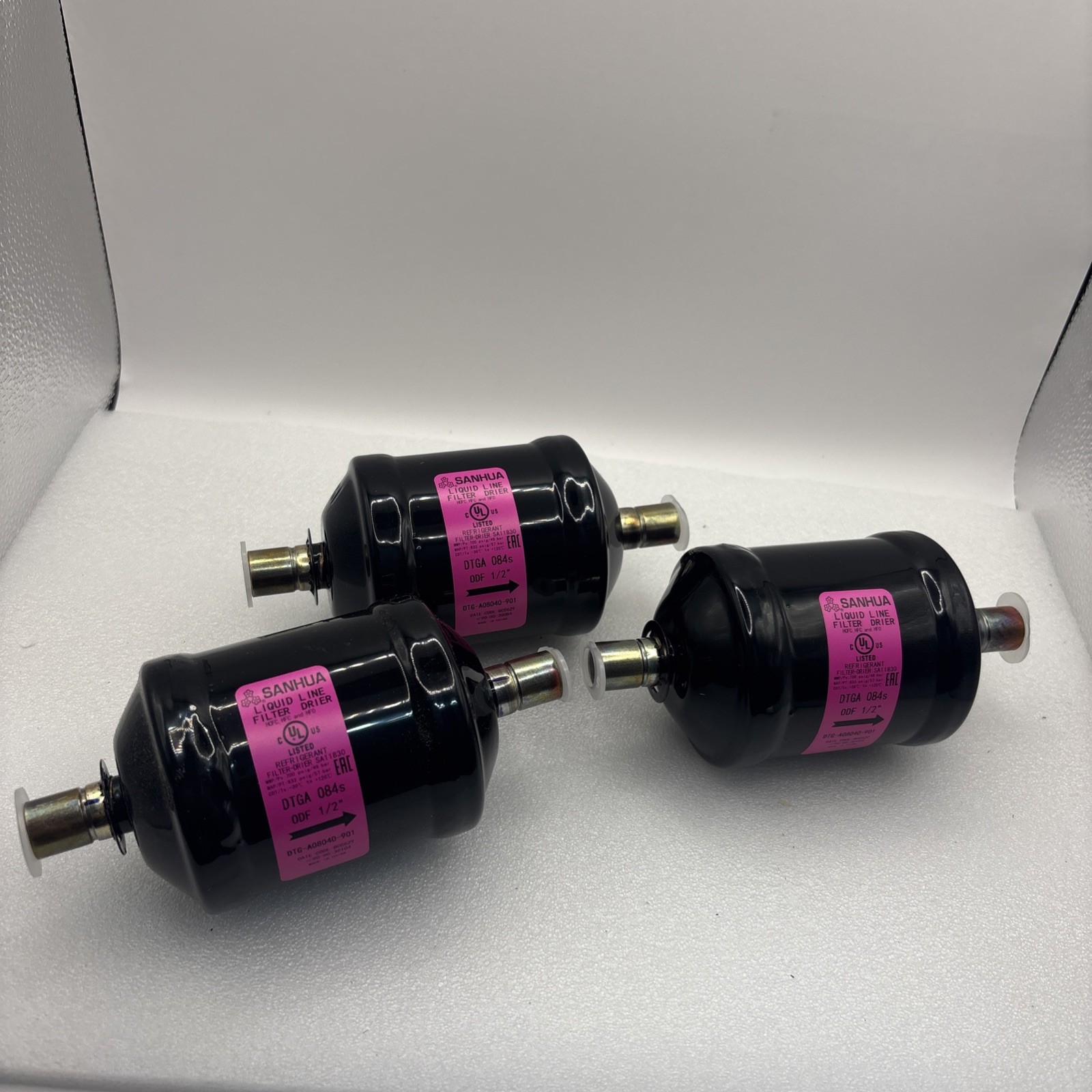 LOT OF 3 FILTER DRIER 1/2IN ODF SANHUA DTGA 084S