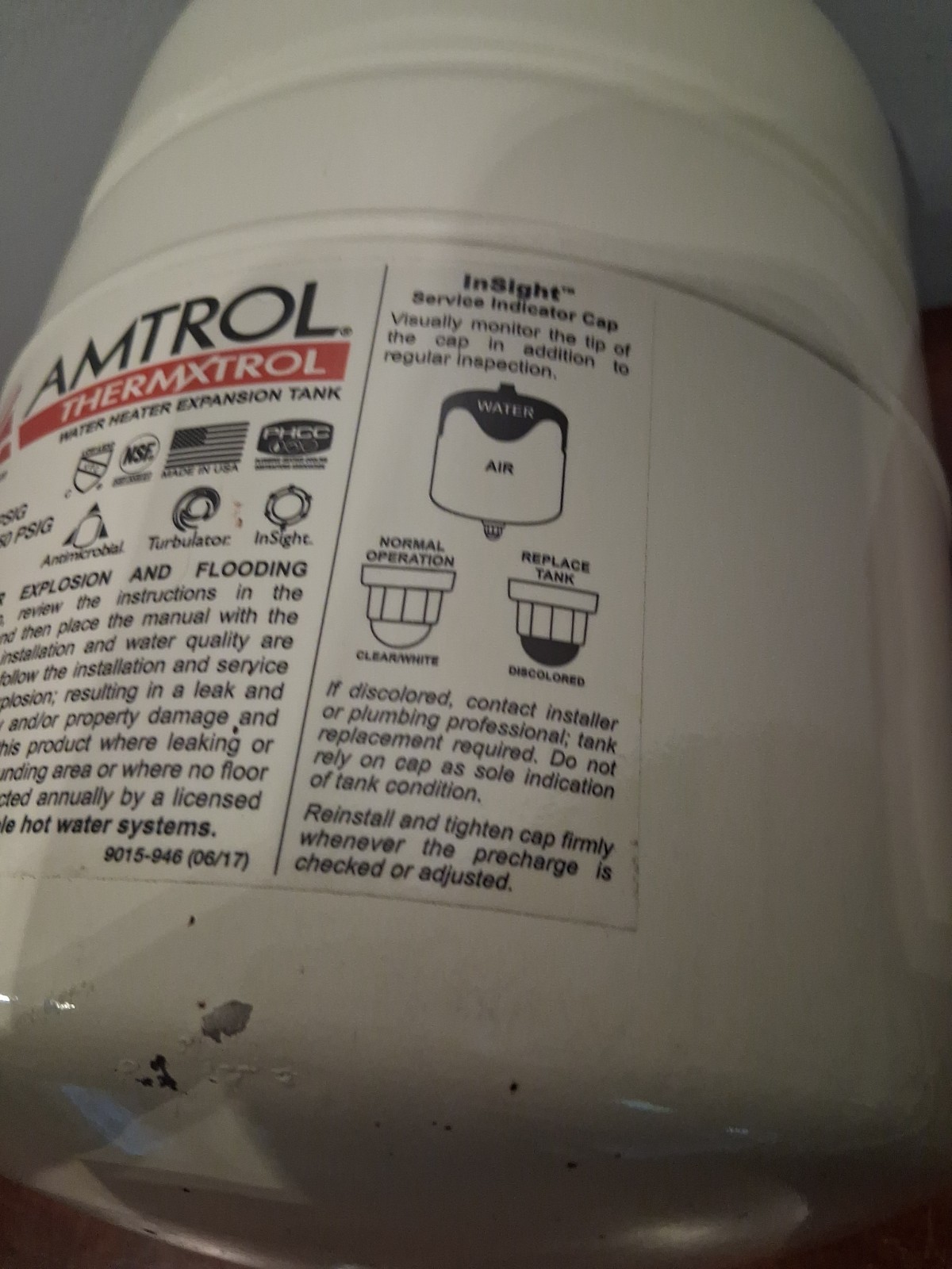 Amtrol Water Heater Expansion Tank 2.0 Gallon Volume *minor blemish* ST-5 L16