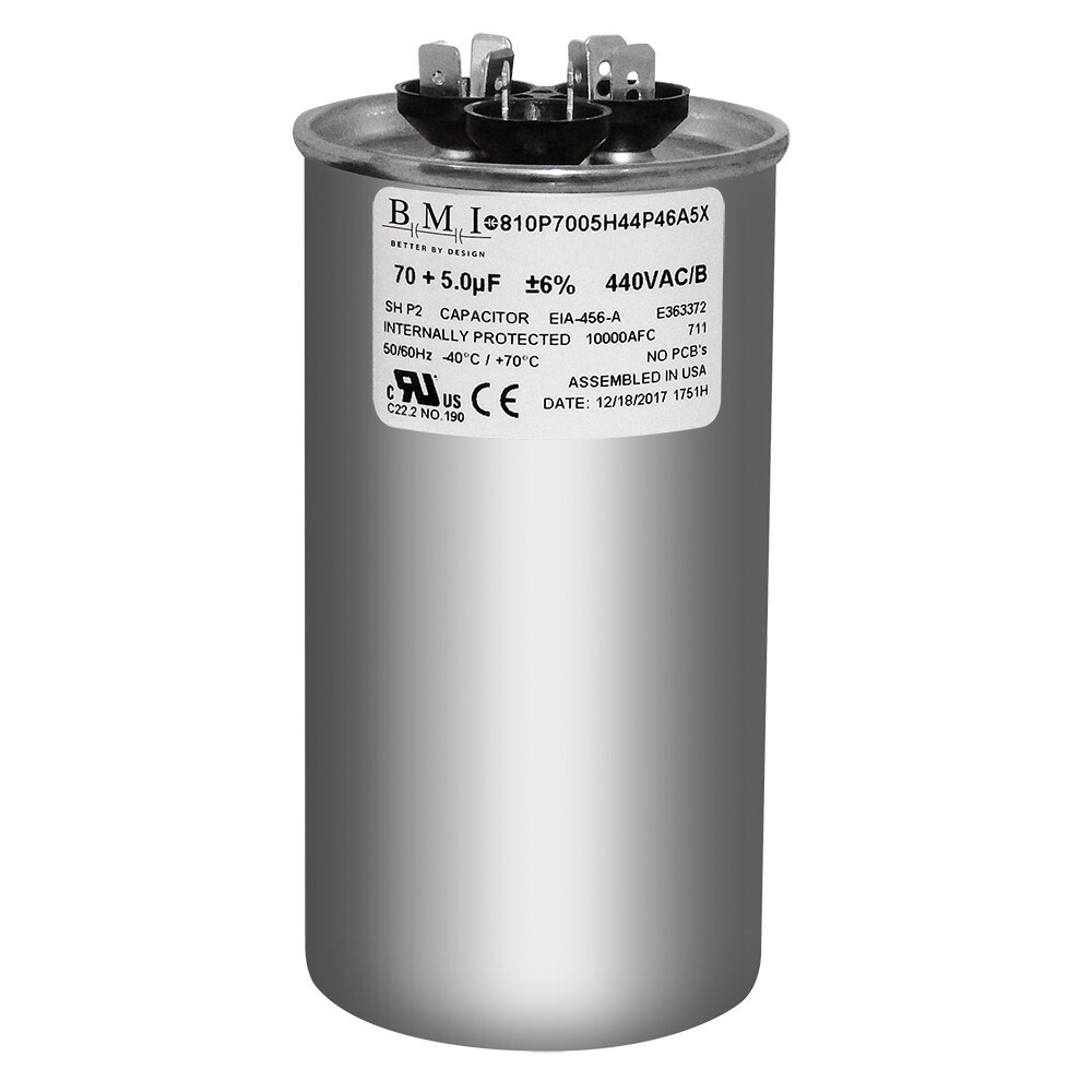 USA 70+5 uf/MFD 370-440 VAC volts Round Dual Run Capacitor 50/60 Hz – Lot-1