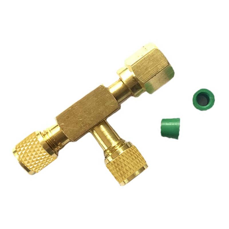 Adapter Refrigeration with Swivel Connector 1/4″ Valves Quick Coupler Access Tee