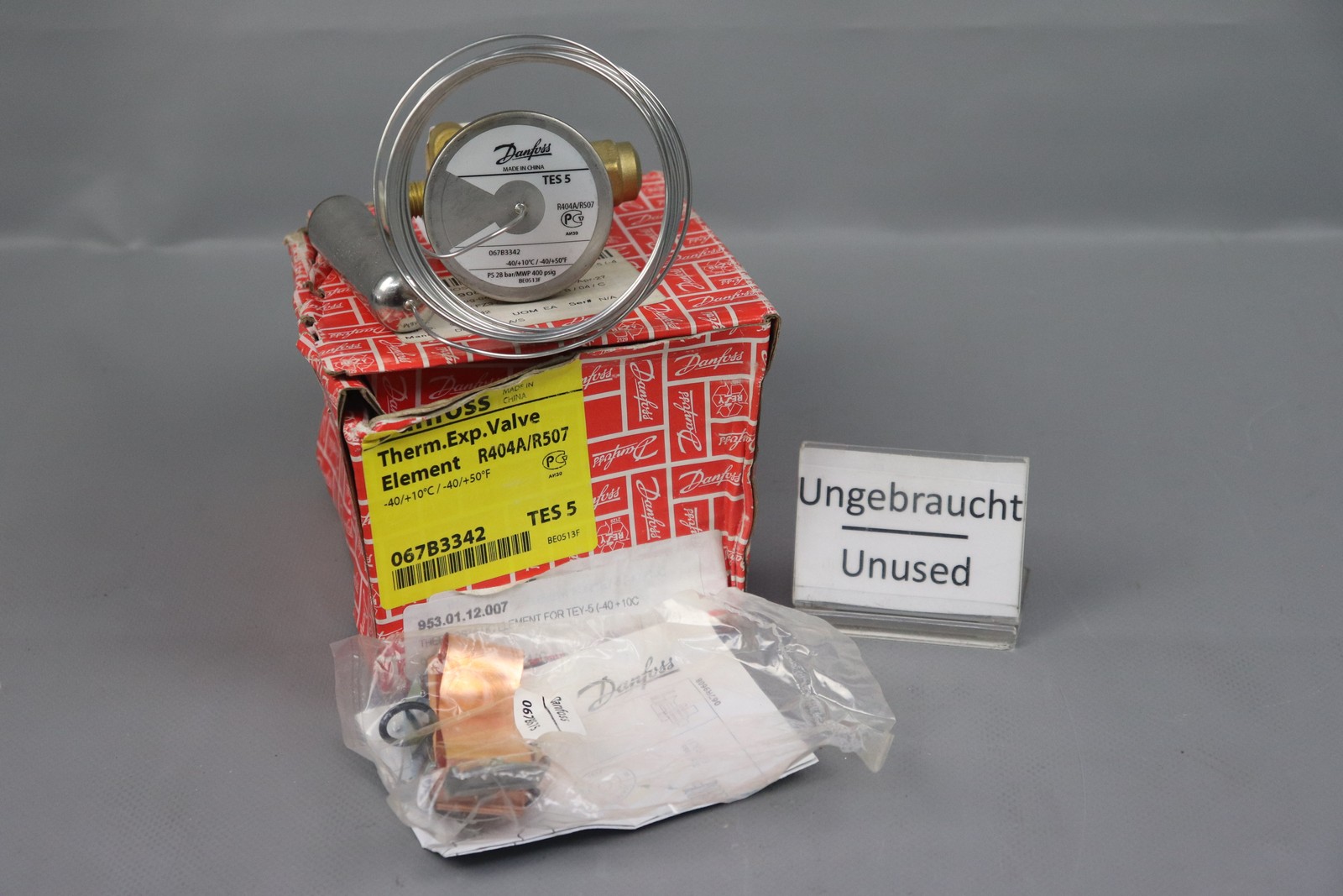 Danfoss 067B3342 Expansion Valve TES 5 R404A/R507 28bar 400psig Unused Original Packaging