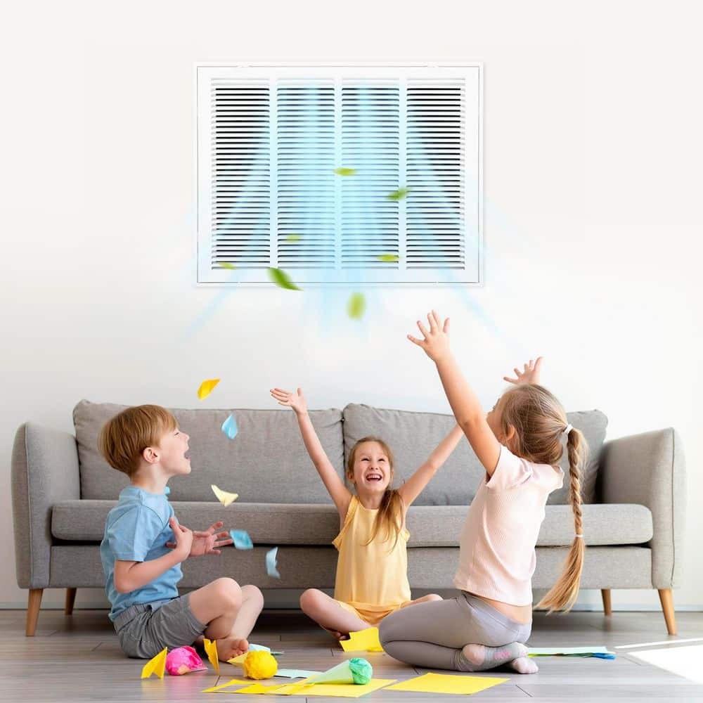 SKYSHALO Return Air Filter Grille 24 W x 18 H Duct Opening Vent Cover