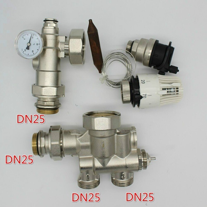 DN25 Thermostatic Pump Mixer Blender for Water Underfloor Heating