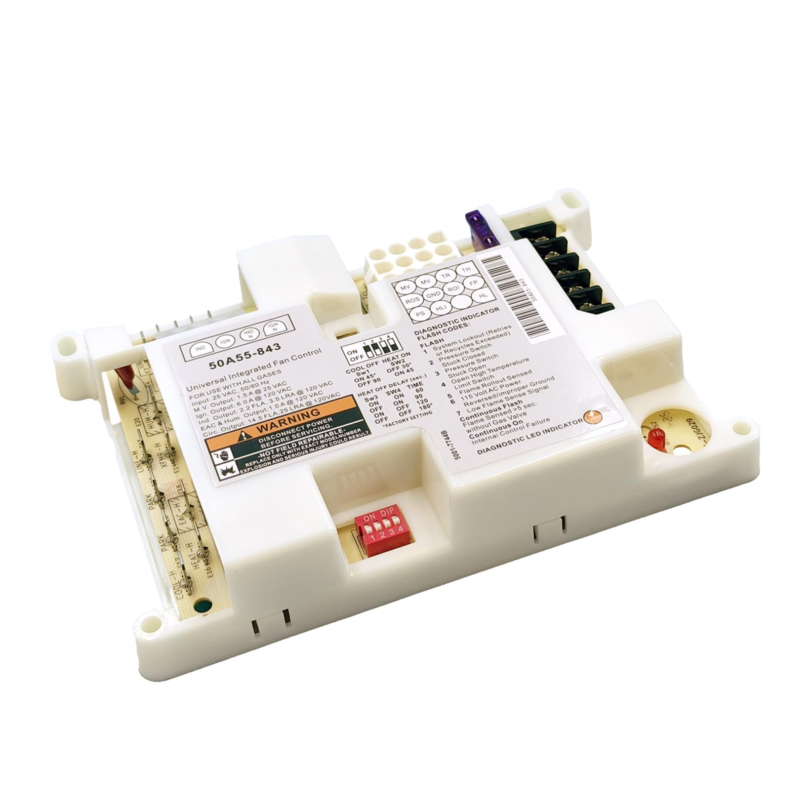 Upgrade 50A55-843&50A50-241 Rodgers Furnace Control Board OEM Replacement for Wh