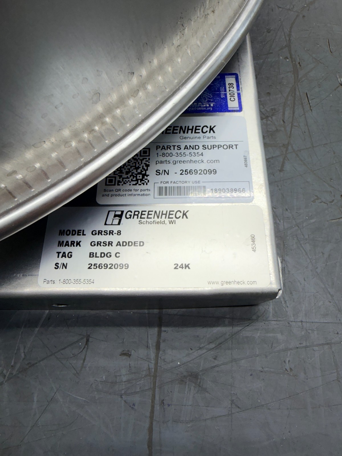 Greenheck / GRSR-8 / Spun Aluminum Gravity Ventilator / New Open Box