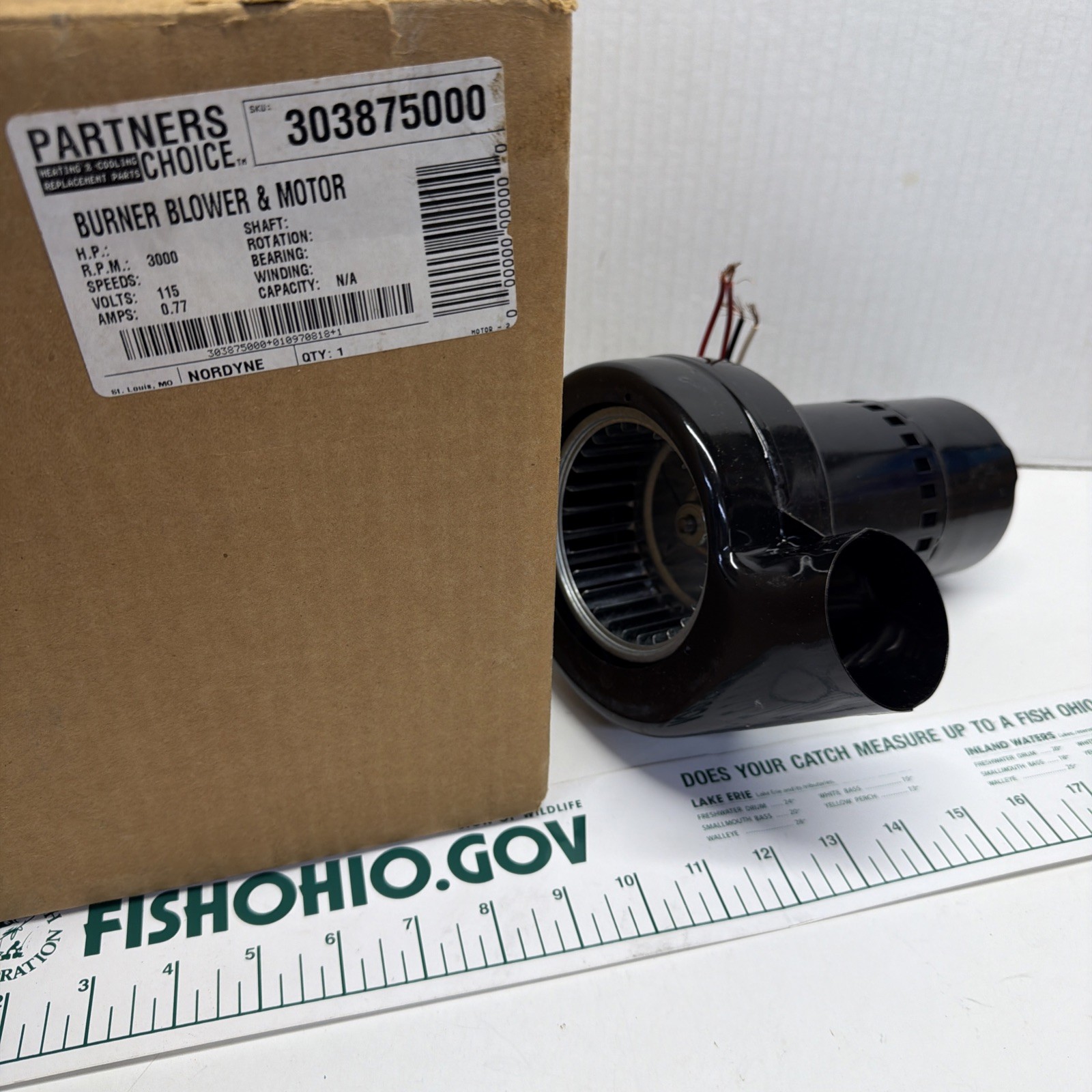 A.O. SMITH 303875000 BURNER BLOWER MOTOR JA1M151NSV#