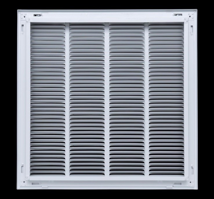 HVAC Premium 32×18 Duct Opening Steel Return Air Filter Grille 1” Filter White