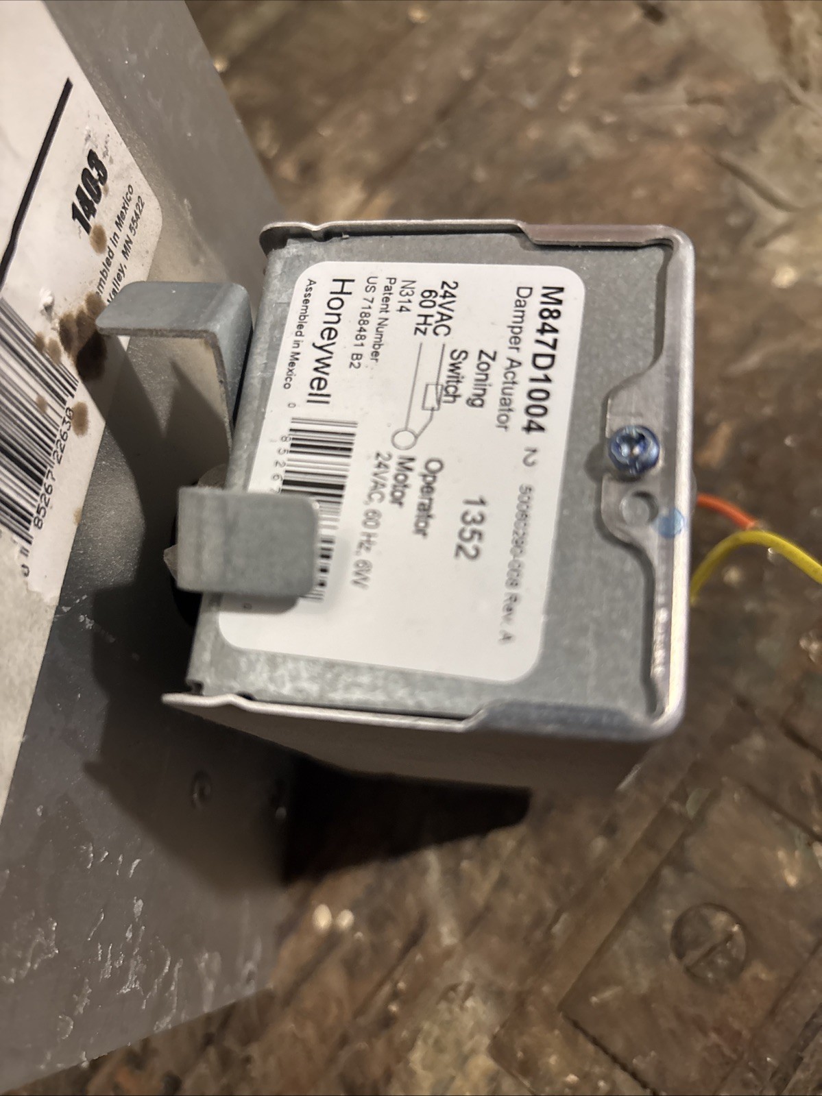 Honeywell Zone Damper 10X12 Automatic Rectangular Damper