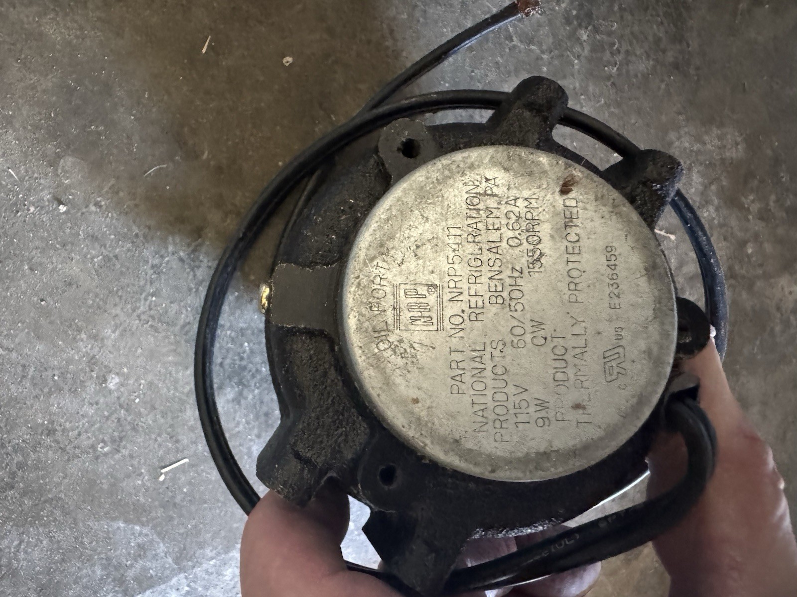 NRP Universal Motor For Evaporators Model 5411 115v 1550rpm cw Spin