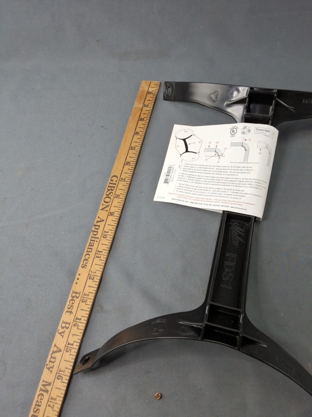 Malco FDS1 Flexible Duct Support for 4 -16″ Duct Size – Elbow Support. ~ QTY 2