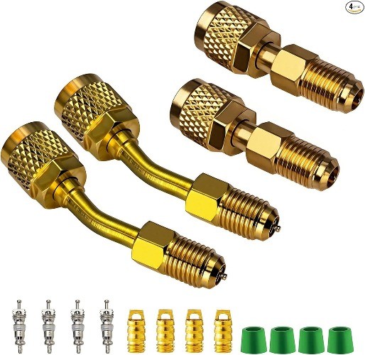 Adapter for Mini Split System, 5/16 inches SAE Female to 1/4 inches SAE Male Fla