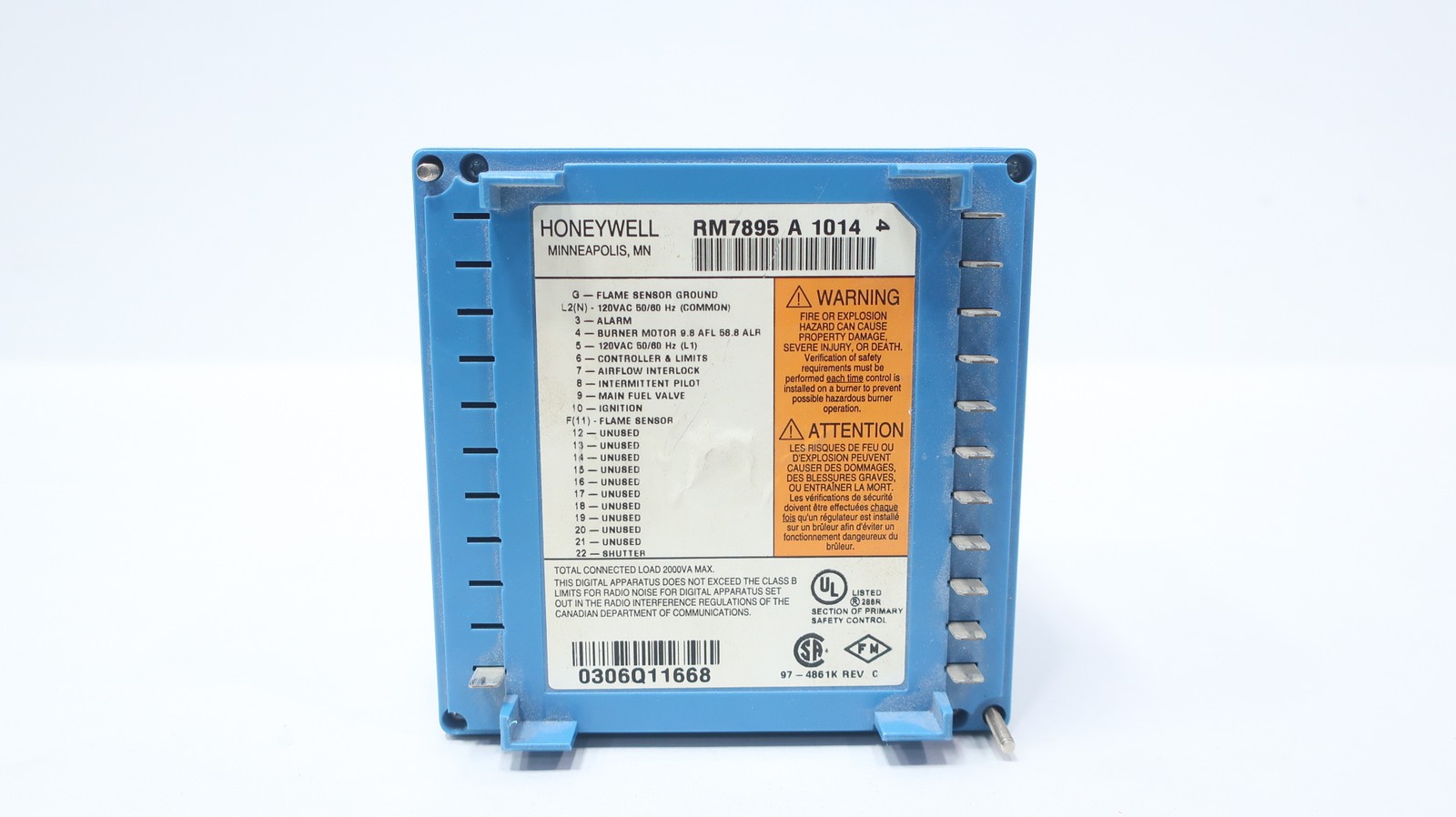 Honeywell RM7895 A 1014 Burner Control Module