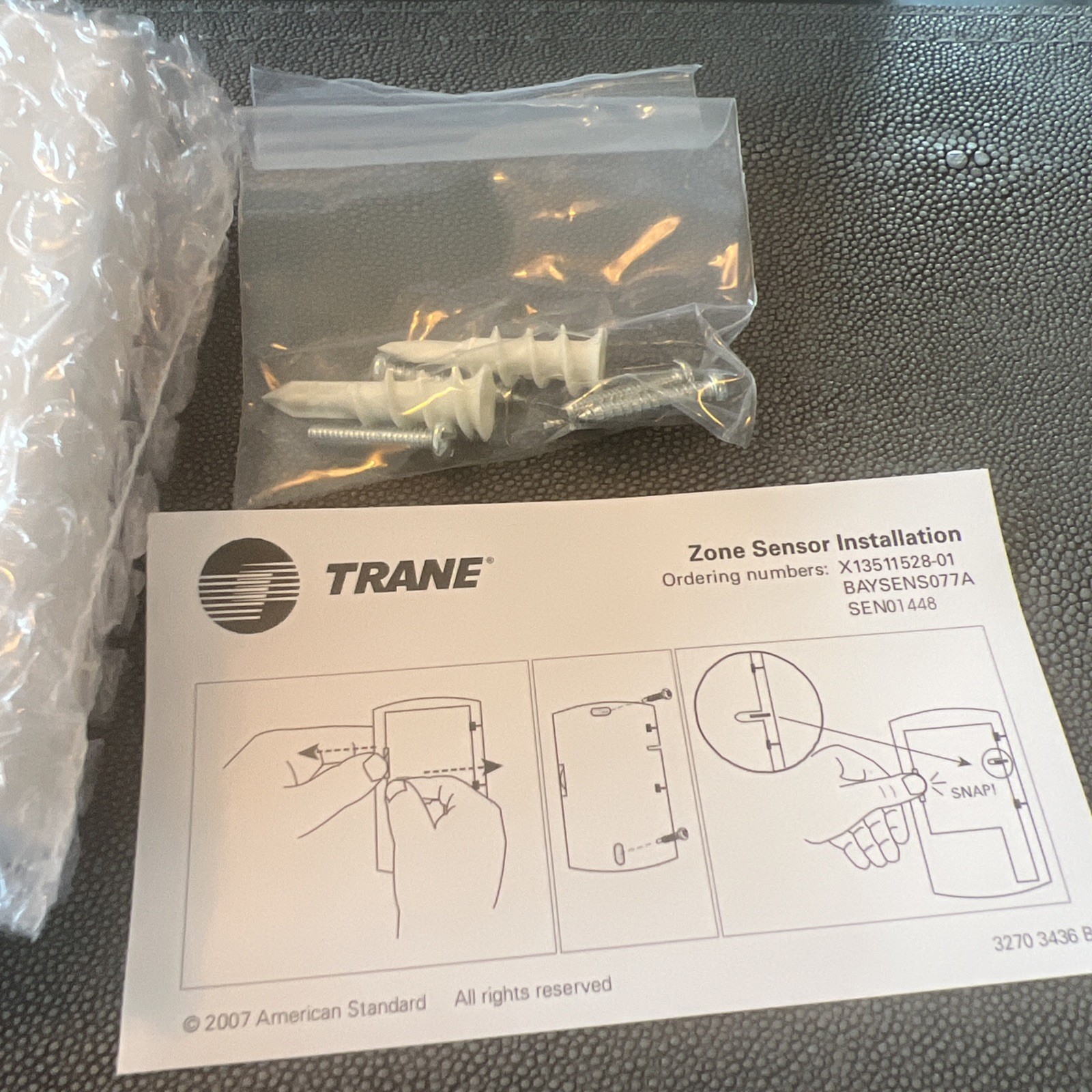 Trane Service First X13511528-01 Rev E Wired Zone Sensor BAYSENS077A NIB Free Sp