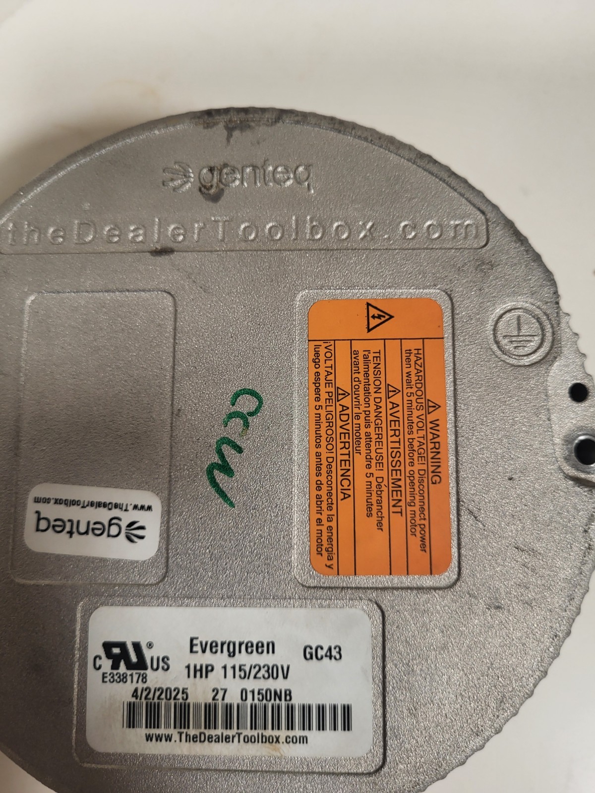 USED OEM Genteq Evergreen GC43 Module Only 115/230V 1HP CCW FREE SHIPPING