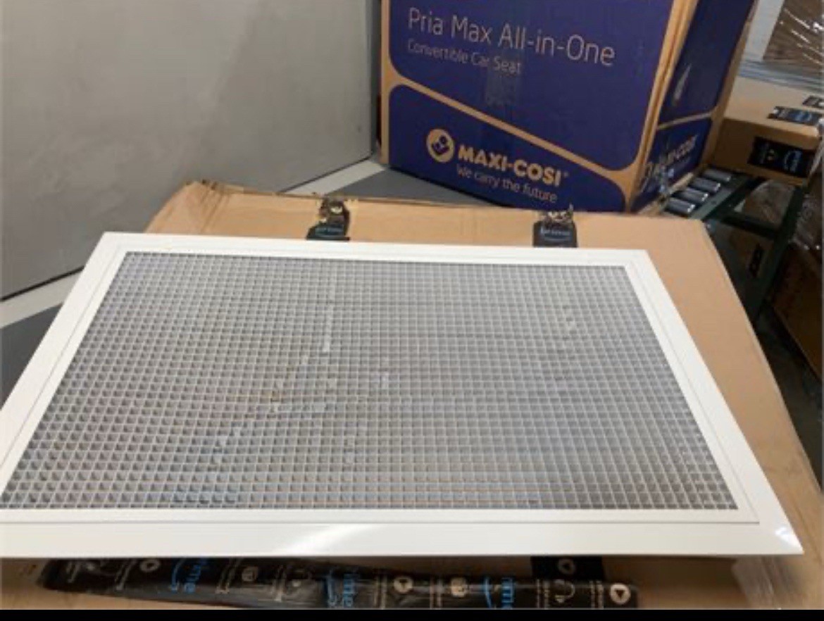 HVAC Premium 30″ x 18″ Cube Core Eggcrate Return Air Filter Grille for 1″ Filter