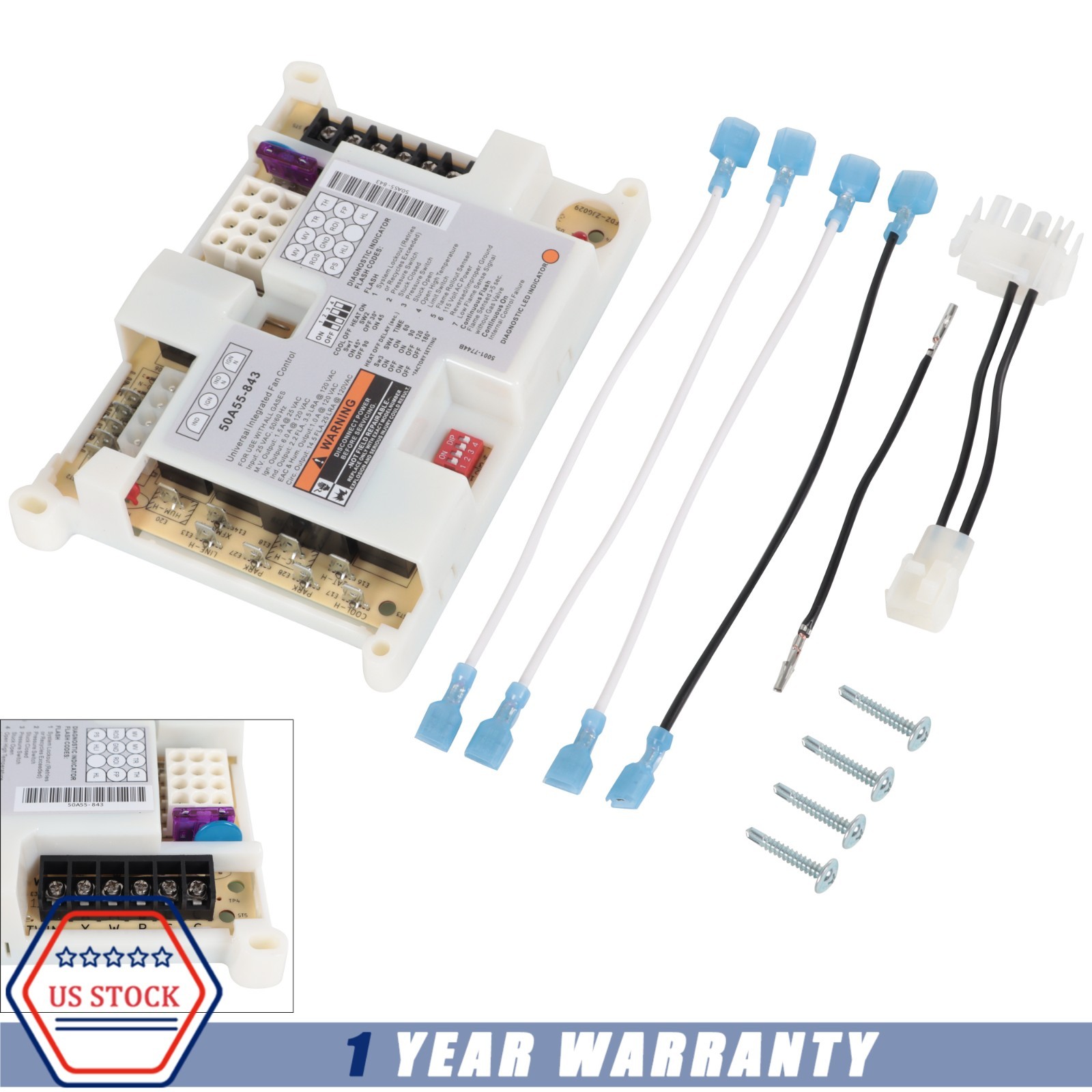 Integrated Furnace Control Board NEW For White Rodgers Lennox 50A55-843