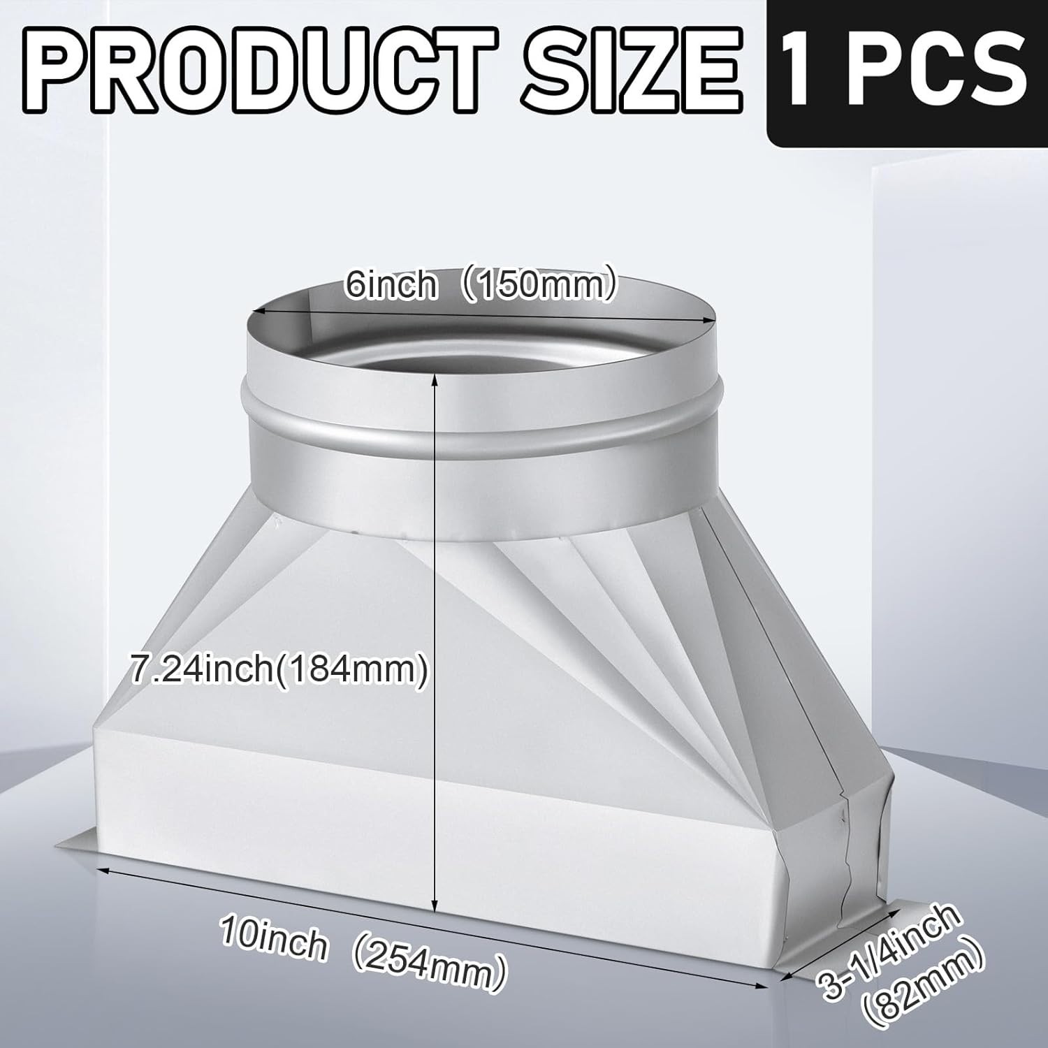 Easy Install Rectangular to Round Duct Adapter