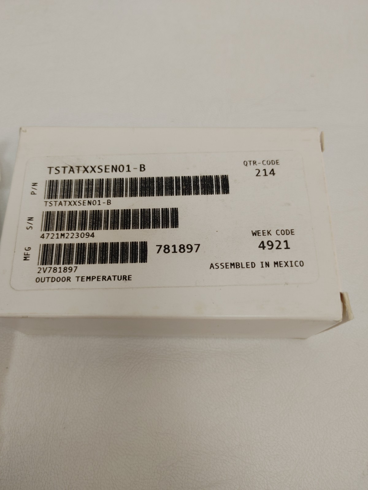 OEM Carrier Bryant TSTATXXSEN01-B Thermistor Outdoor Air Temperature Sensor