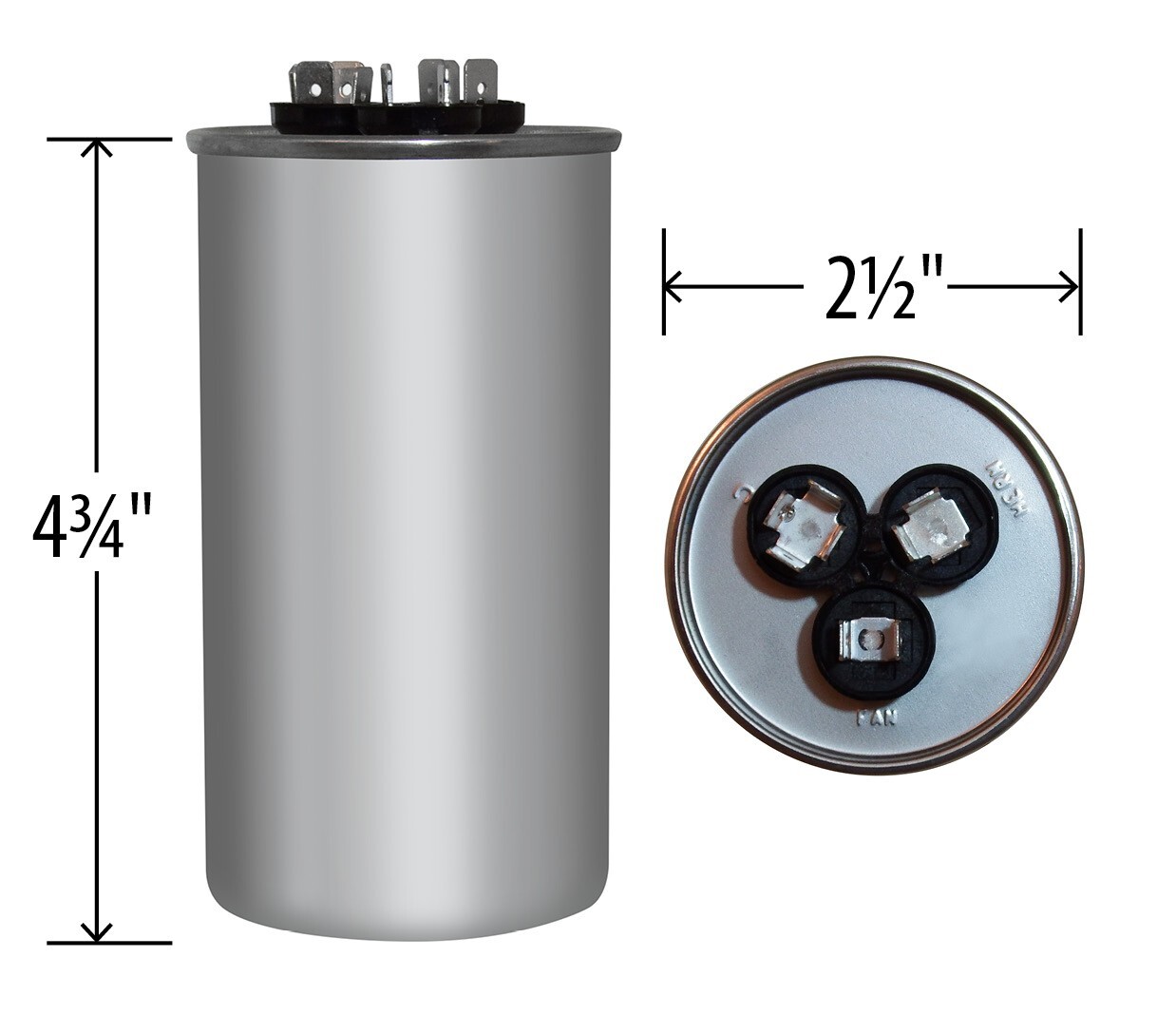 14216 – Mars OEM Replacement Run Capacitor 440/370 VAC 80/7.5 MFD Round
