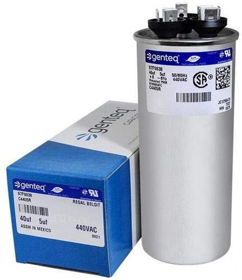 97F9856-40 + 5 Uf MFD 440 Volt VAC – Genteq round Dual Run Capacitor Upgrade