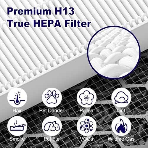 PETOX 116130 Replacement Filter H 4 Piece Set, White – Air Purifier