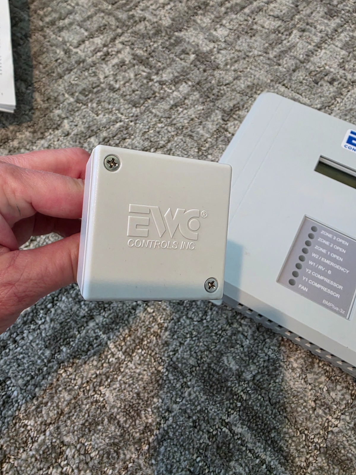 EWC 3 Zone Control Panel With Supply Air Sensor BMPLUS-3Z Nearly New HVAC Zoning