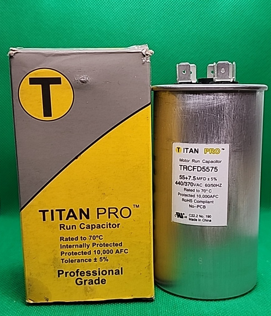 TITAN PRO TRCFD5575 440/370VAC MOTOR RUN CAPACITOR [[2W2-3]