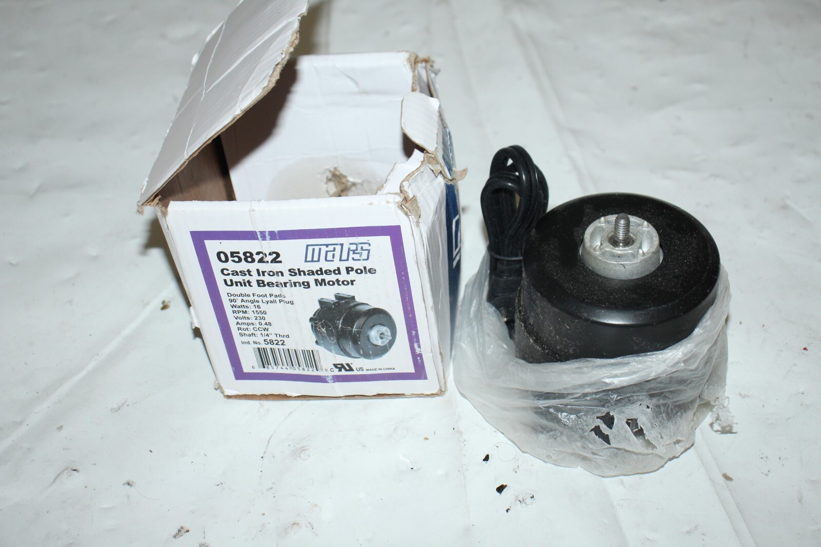 Mars Cast Iron Shaded Pole Unit Bearing Motor 05822