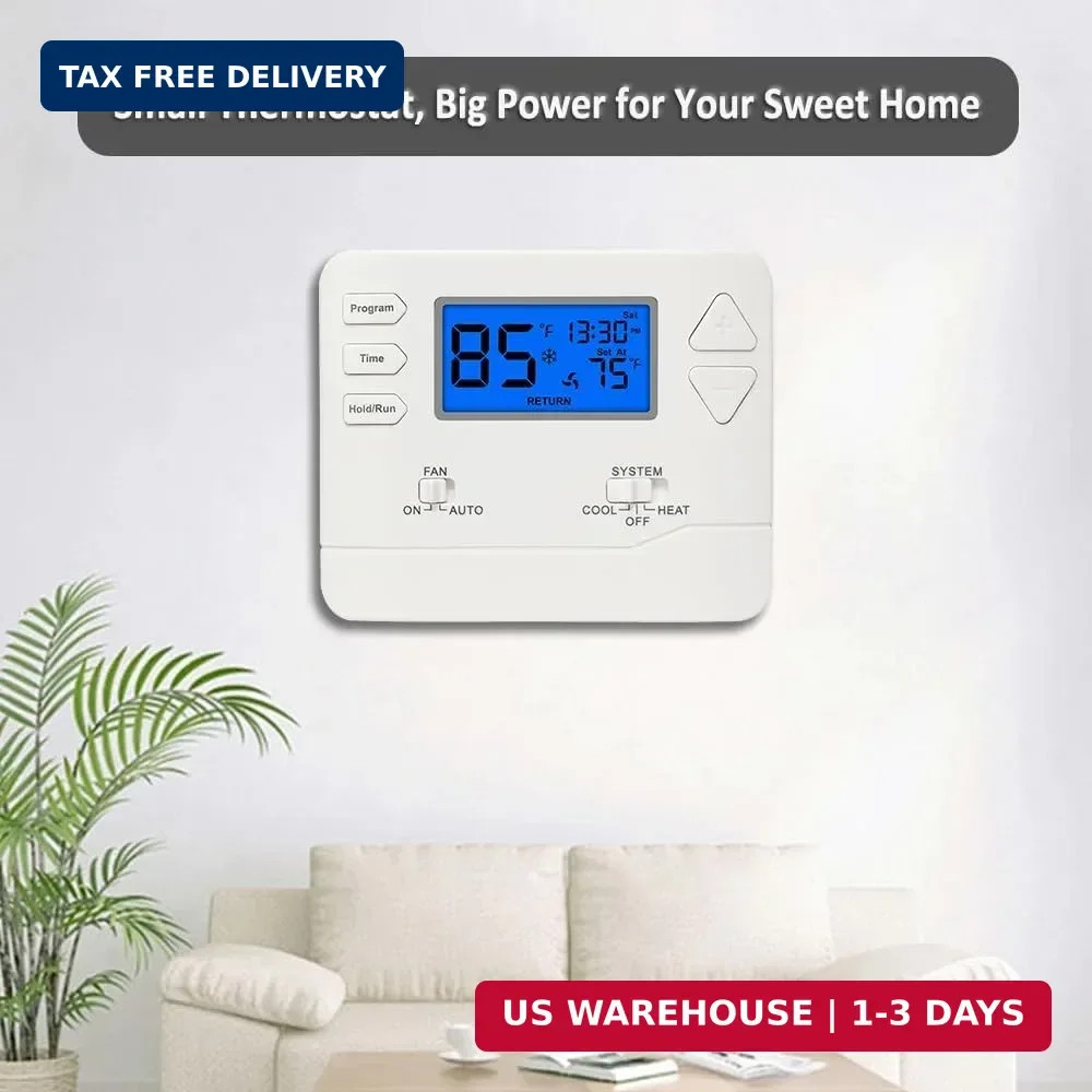 Programmable Thermostat for Home,Conventional Single-Stage Systems,5-1-1 Day Pro