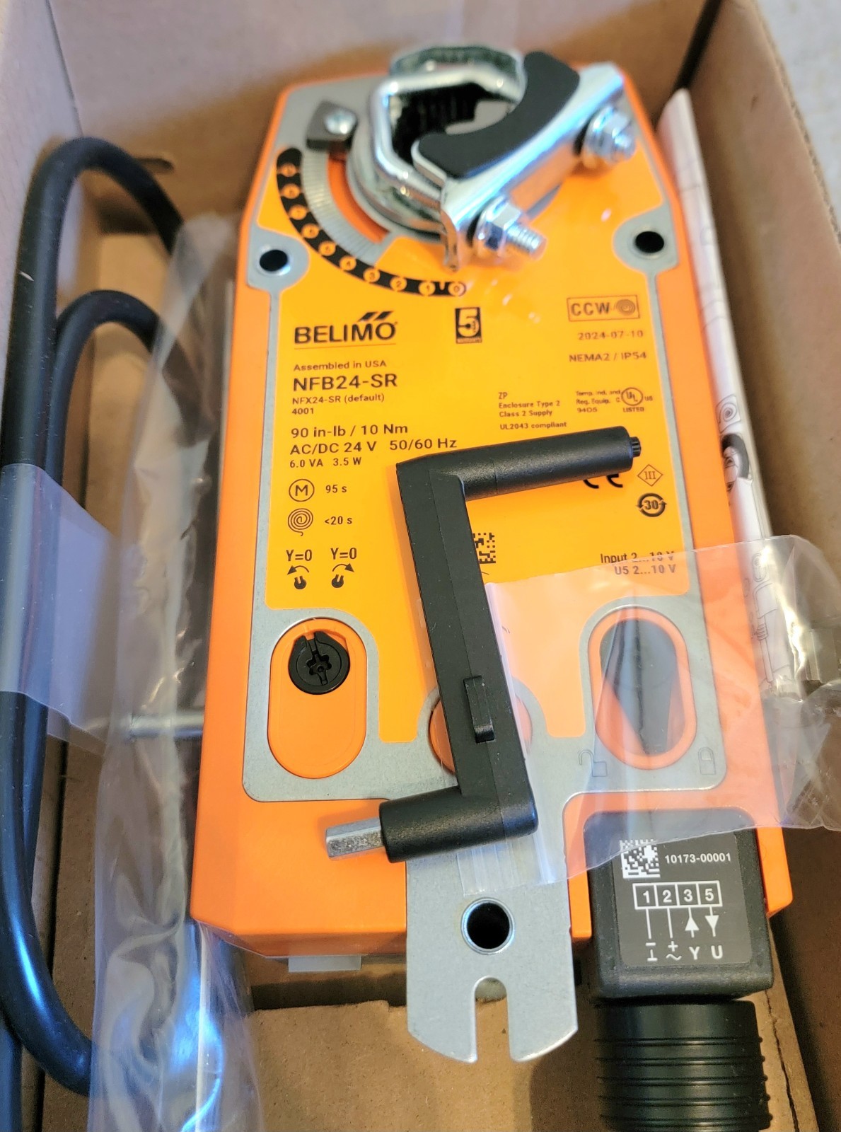 Belimo NFB24-S Damper Actuator 90in-Lb, 20Nm AC/DC24V New in Box