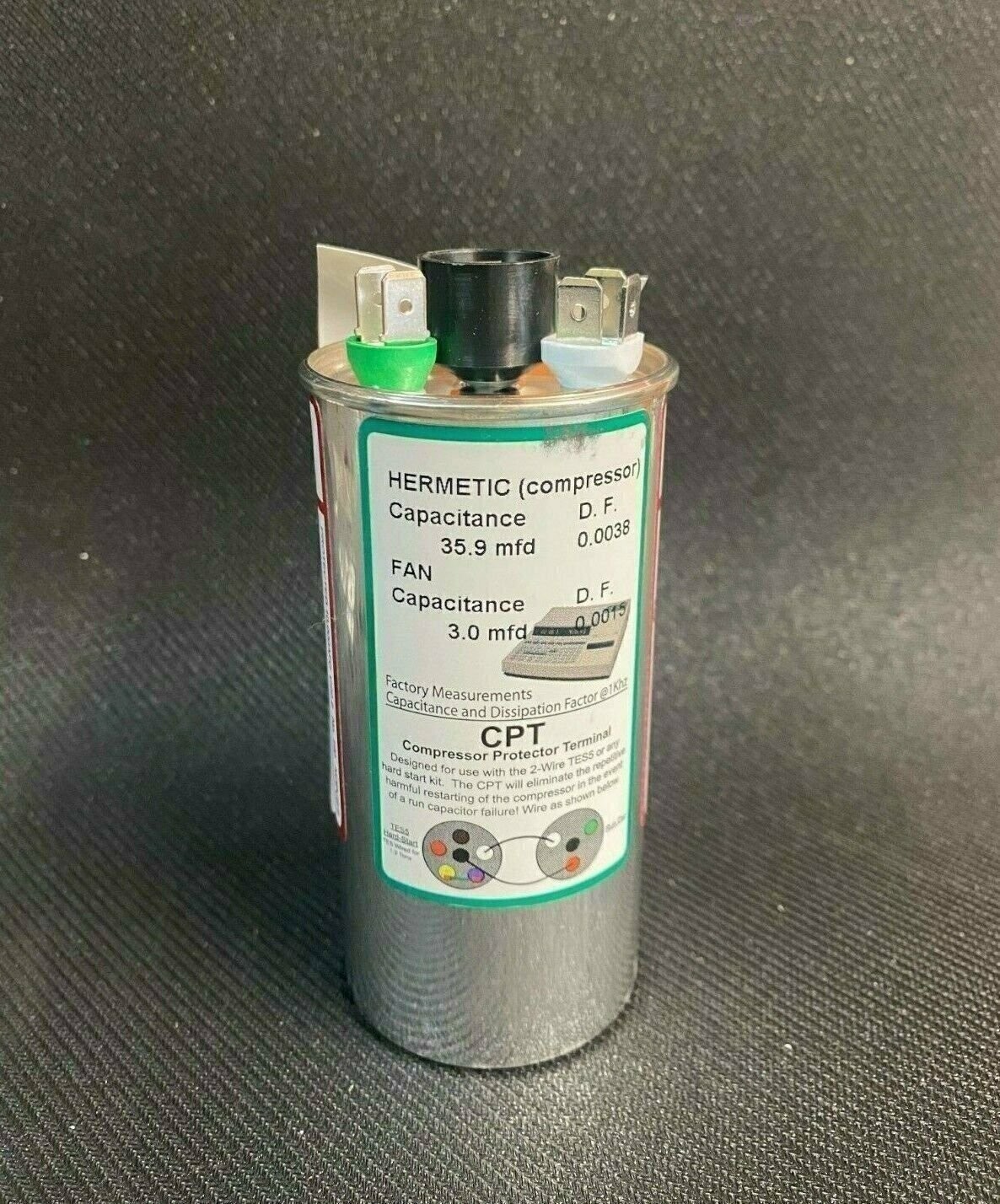 AmRad USA2226BA Run Capacitor 35 + 3 uf MFD 370 / 440 Volt Made in USA