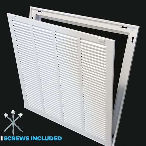 HVAC Premium 32 x 20 Duct Opening Steel Return Air Filter Grille, for White