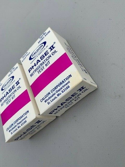 CALGON Phase II Refrigeration Oil Test Kit 681001-43200 LOT OF 2 *NEW*