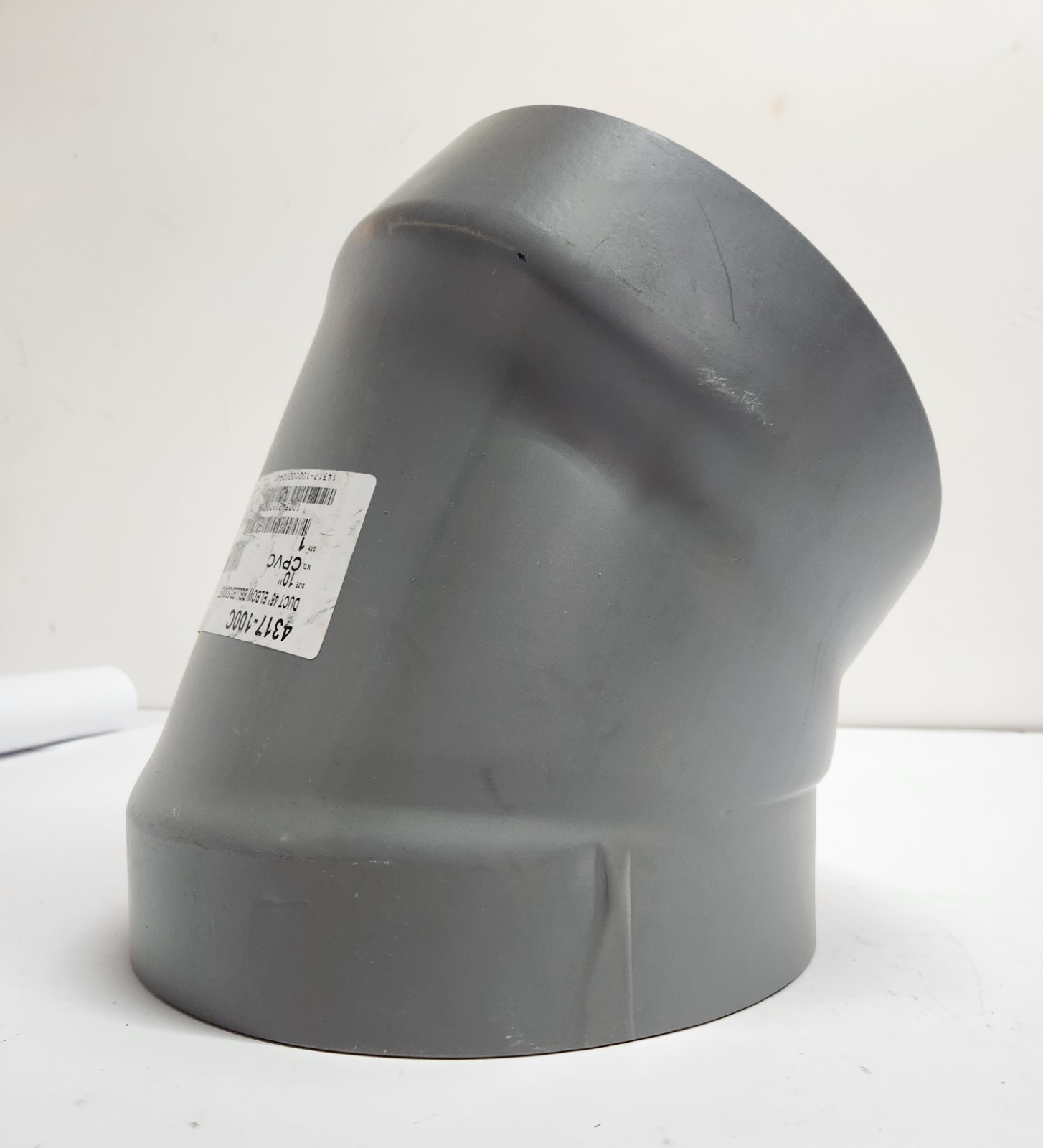 Spears 4317-100C 10″ CPVC 45° Exhaust Duct Belled Elbow Socket