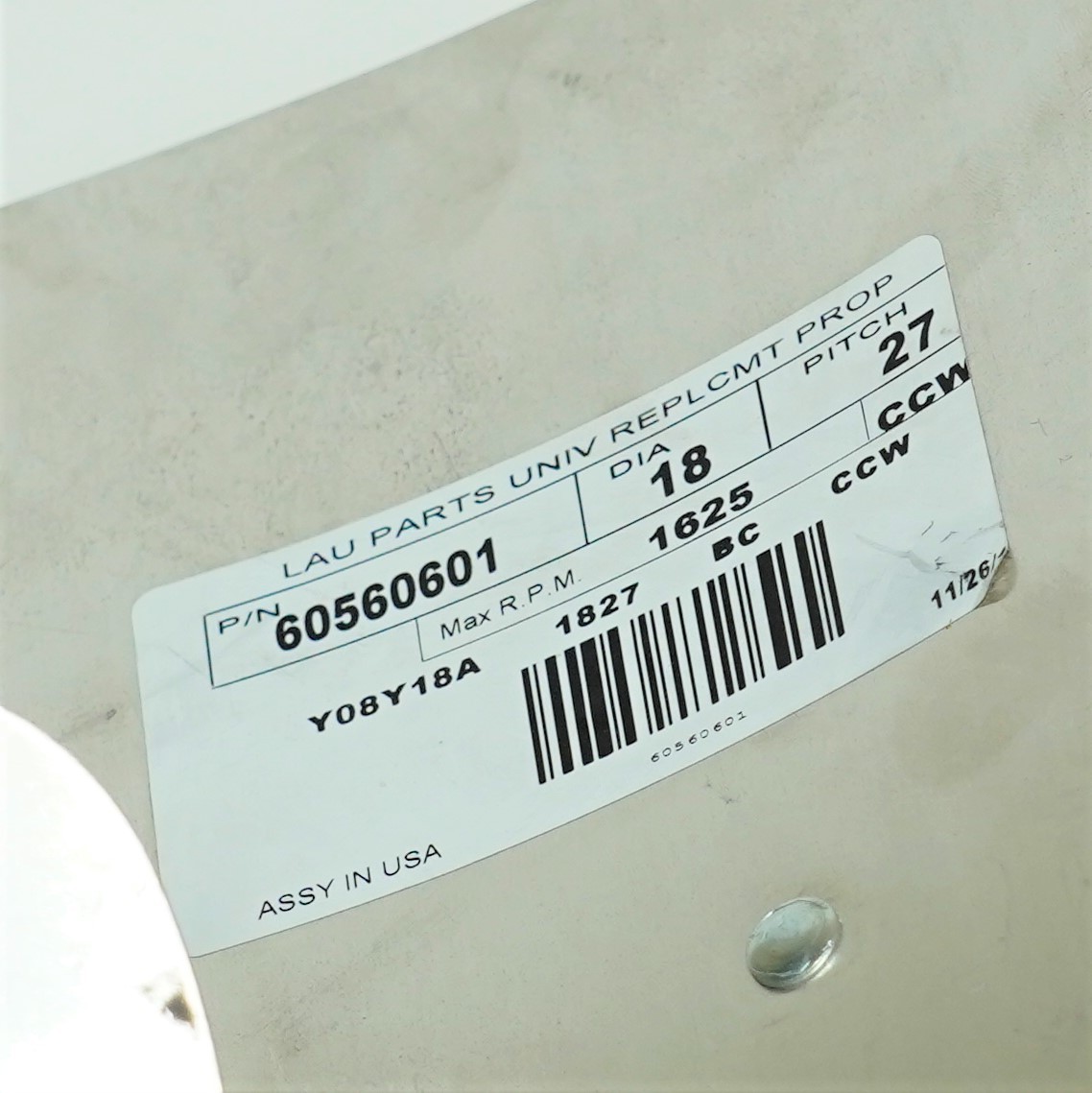 Lau 60560601 18″ Fan Blade CCW Rotation 27 Degree Pitch 5 Blades