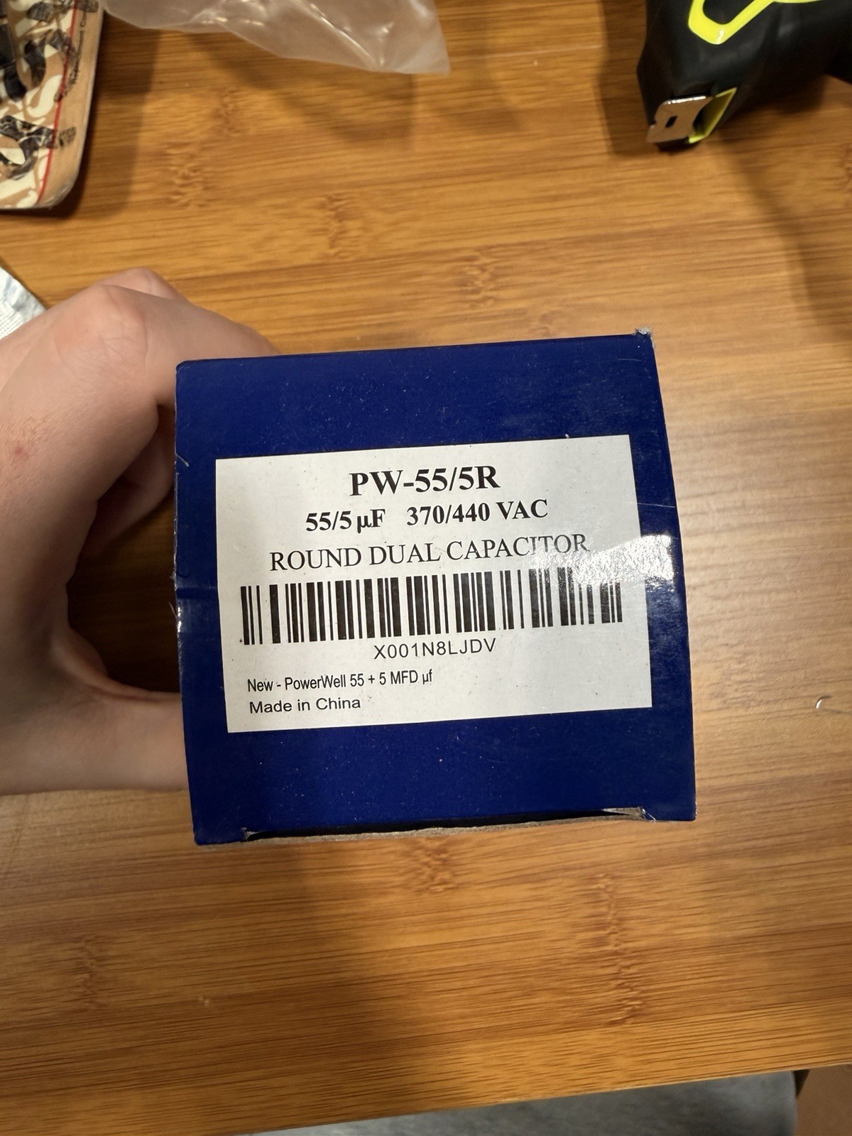 Brand New PowerWell Dual Run Capacitor 55/5 µF 370/440 VAC