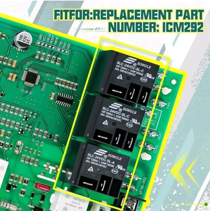 ICM292 Gas Furnace Control Board Rheem Ruud 62-24140-04 / 62-24140-02 / 62-24140