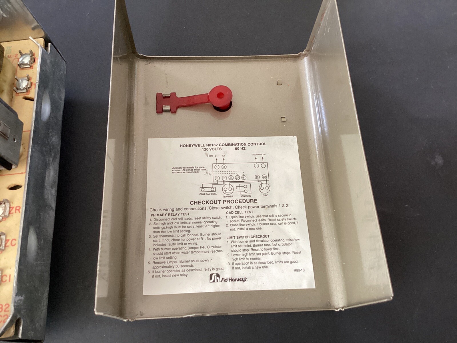 Honeywell Combination Control R80-50R Sid Harvey R8182B R8182E Vertical Mount
