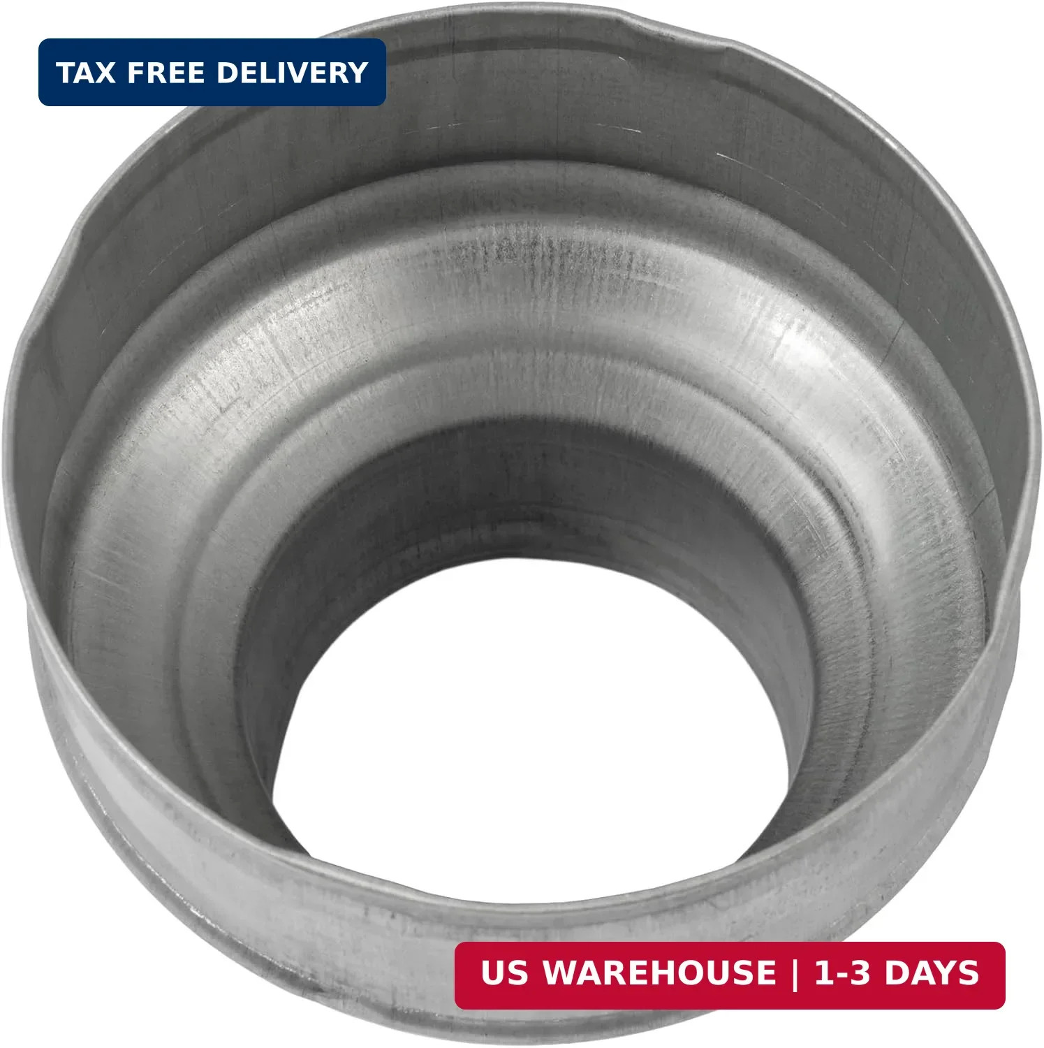 5″ to 3″ Inch Galvanized Steel Round Duct Reducer – Pipe Fitting Increaser Reduc