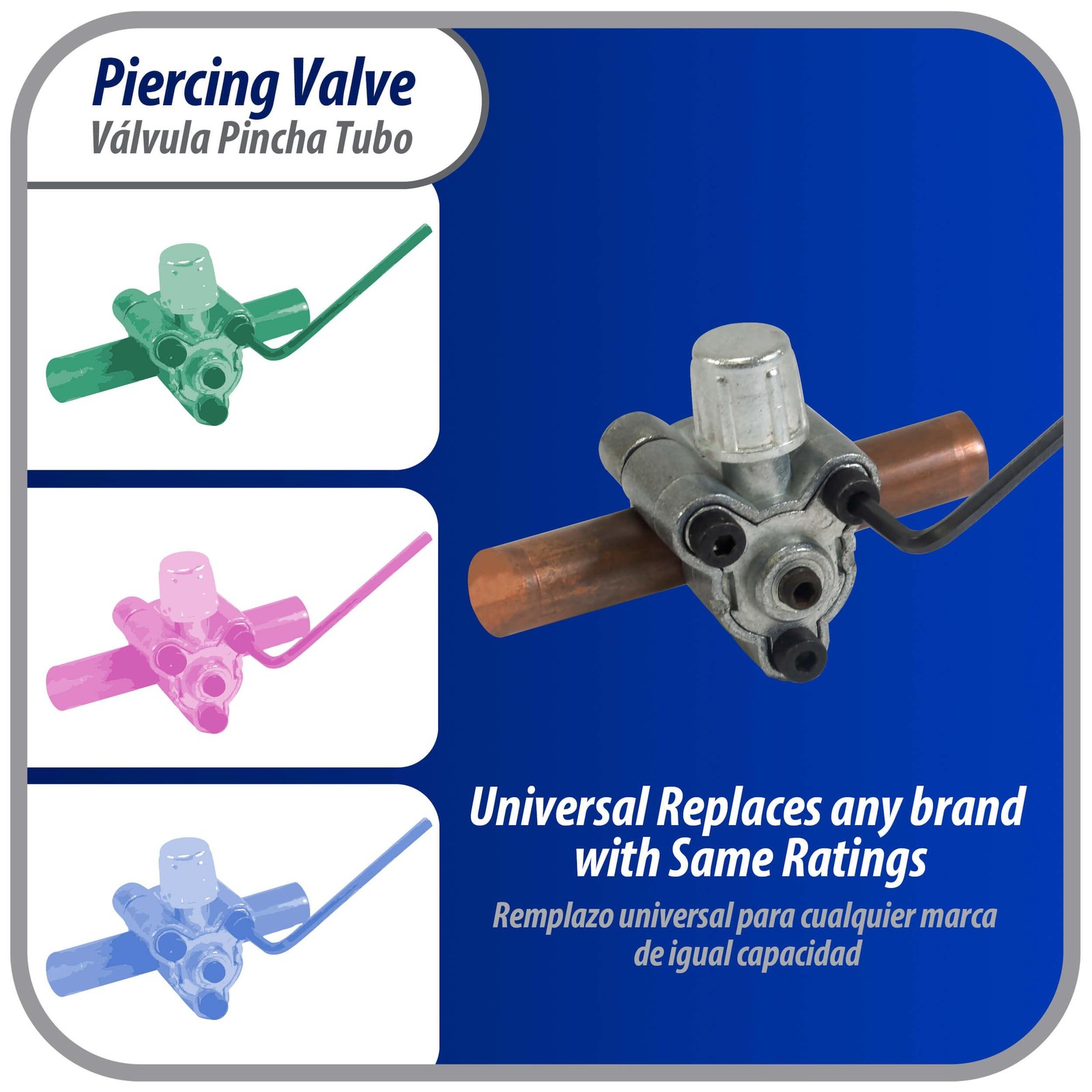 Appli Parts APT-PV310 1/2, 5/8 in Bullet Piercing Valve kit with tube size adapt