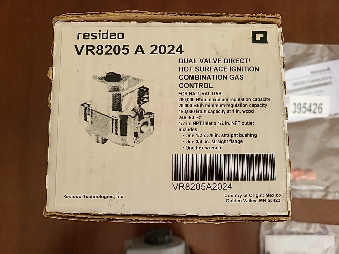 Resideo VR8205A2024 Direct Ignition Combination Gas Control