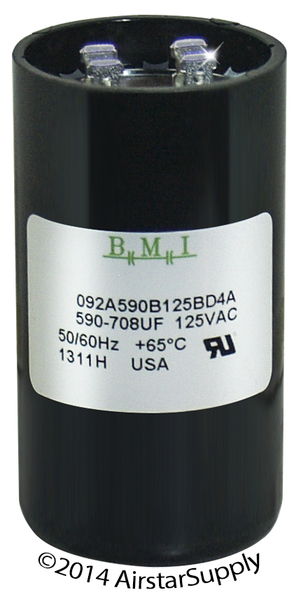 (2) PACK , USA 590-708 MFD uF Electric Motor Start Capacitor 110-125 V VAC HVAC